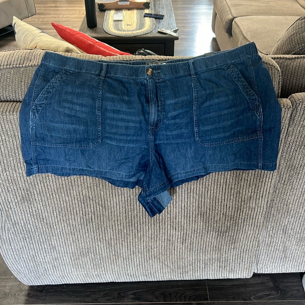 Plus Size Denim Shorts